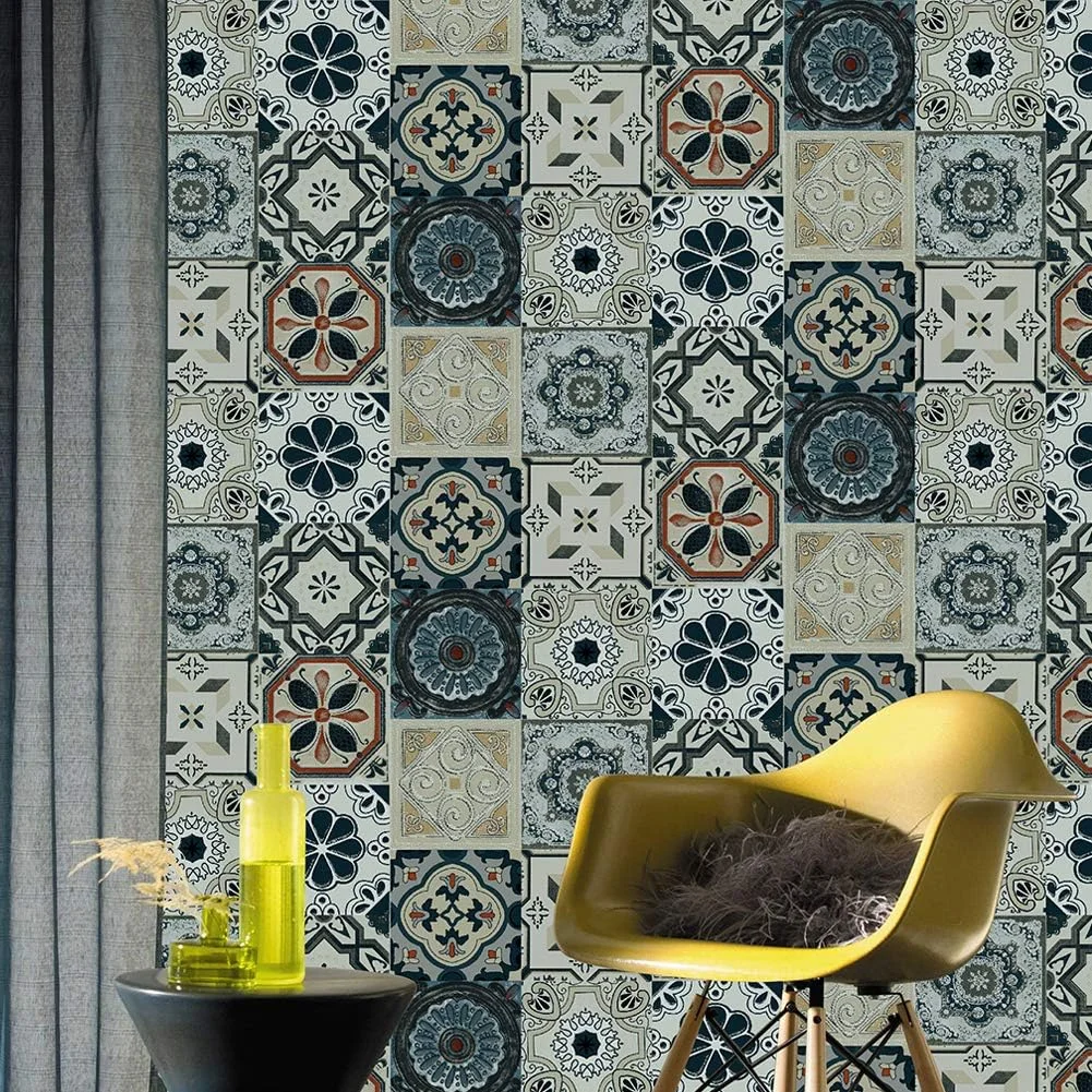 Moroccan-Inspired Wallpaper Tiles