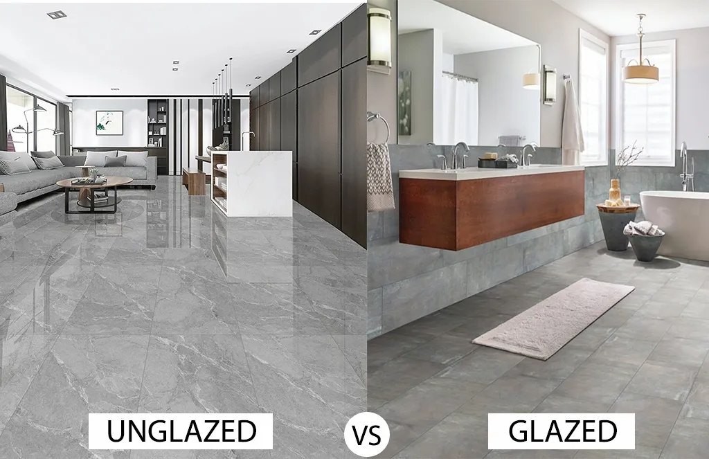Difference Between Glazed and Unglazed Porcelain Tile